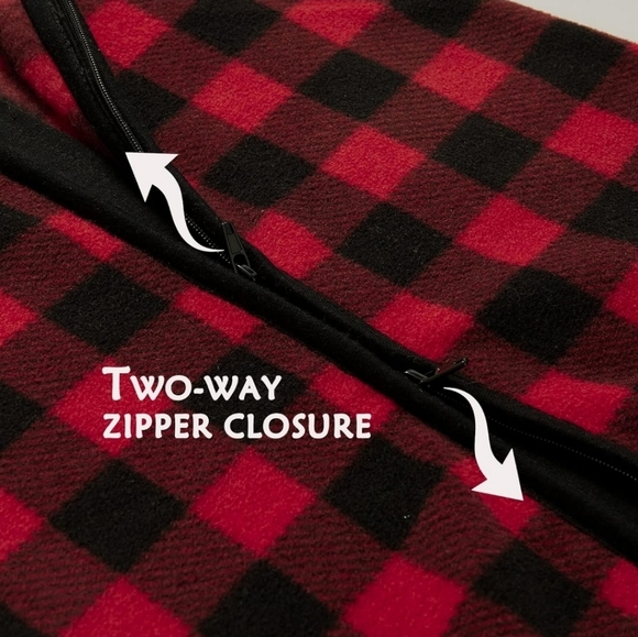 Daysu Micro Fleece Baby Sleep Sack with Long Sleeves Size Medium Buffalo Plaid - Picture 6 of 16